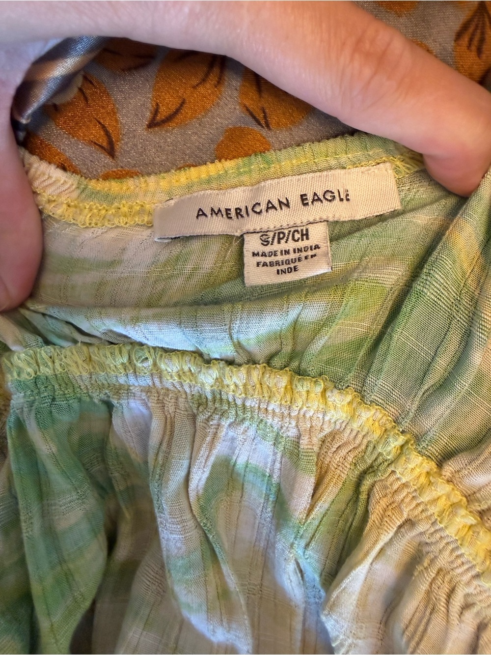 Lightweight Yellow-Green Tie-Front Summer Tank American Eagle S - Picture 3 of 4